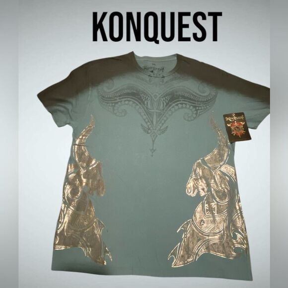 Konquest | Men’s KonQuest Platinum Iconic T-shirt Key Closet couture XL NWT - Picture 1 of 6